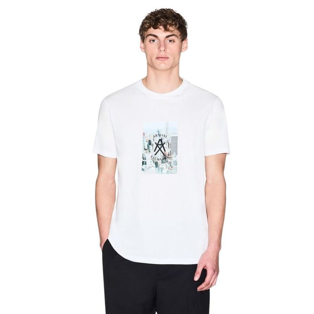 Armani Exchange White Cotton Men's T-Shirt